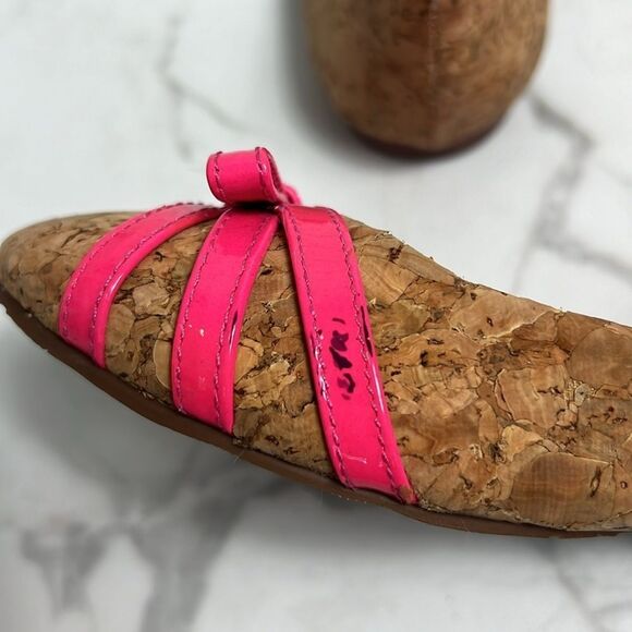 Kate Spade Cork and Hot Pink Flats Size 8.5 M - Picture 7 of 9